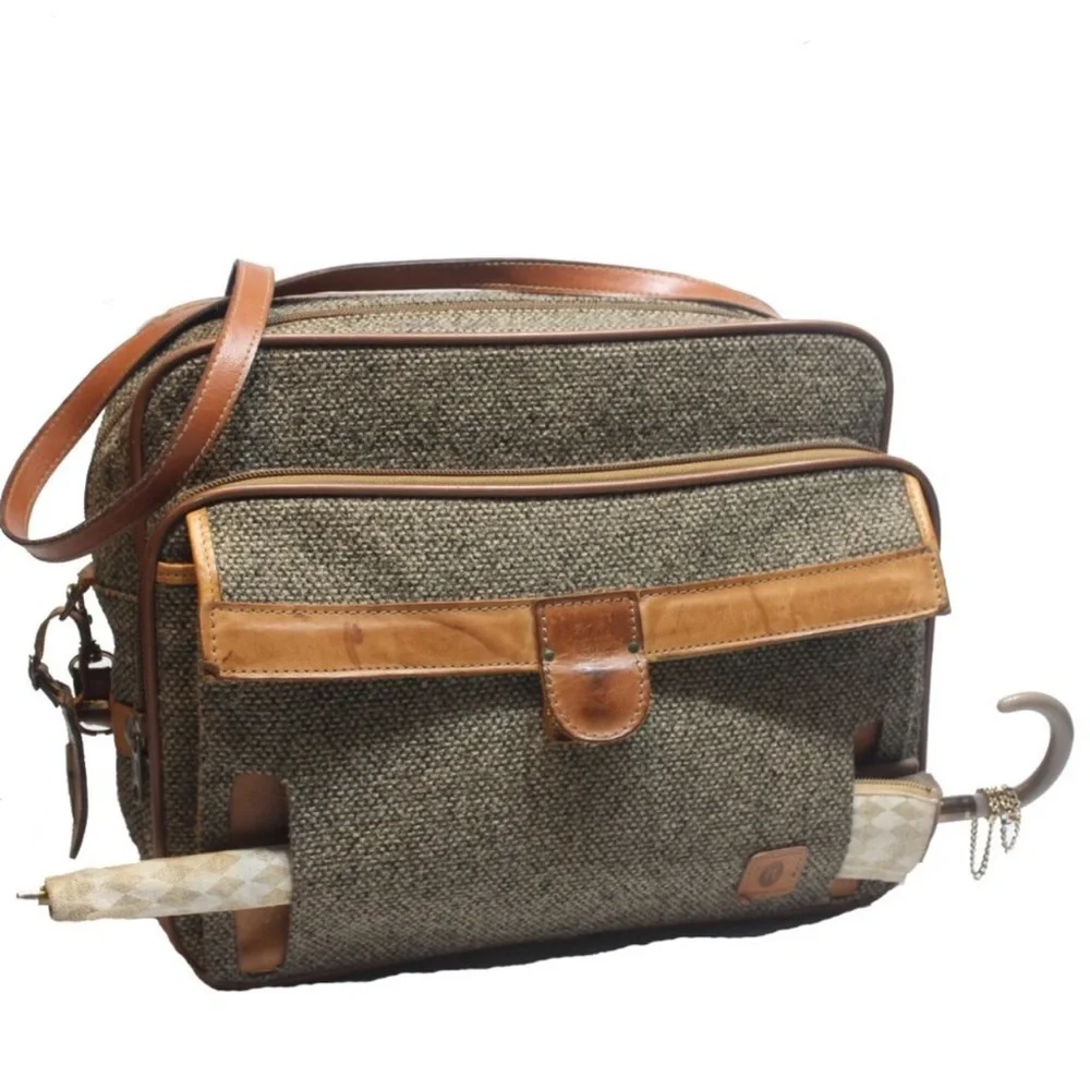Hartmann Overnight Travel Tweed Shoulder Bag VTG